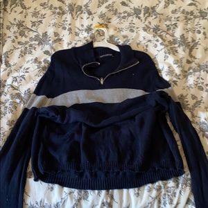 brandy melville half zip sweater